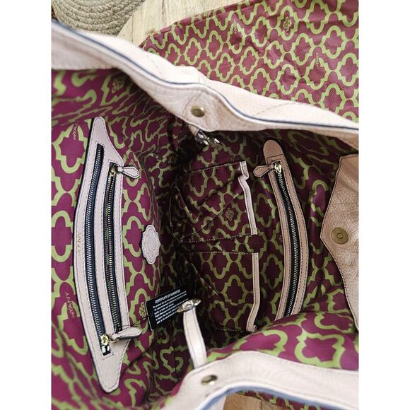 ORYANY Tracy Mauve Pebble Leather Hobo Shoulder Handbag Purse New Boho - Picture 13 of 16